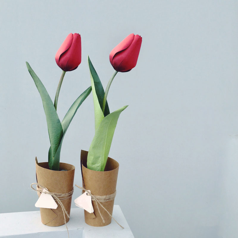 Hoa tulip giấy handmade cực dễ thương