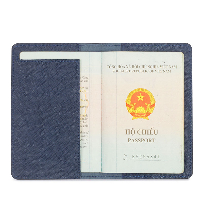 vỏ bọc hộ chiếu màu xanh đen