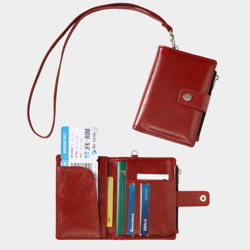 VỎ HỘ CHIẾU CÓ DÂY ĐEO RED CHERRY
