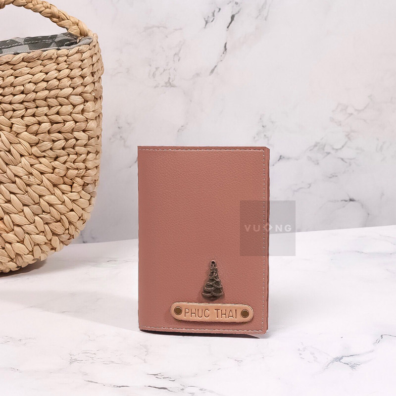 passport cover màu hồng pastel
